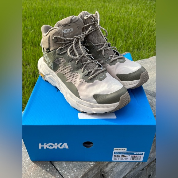 Hoka | Shoes | New In Box Hoka Mens Trail Code Gtx Size 5d In Tan And ...